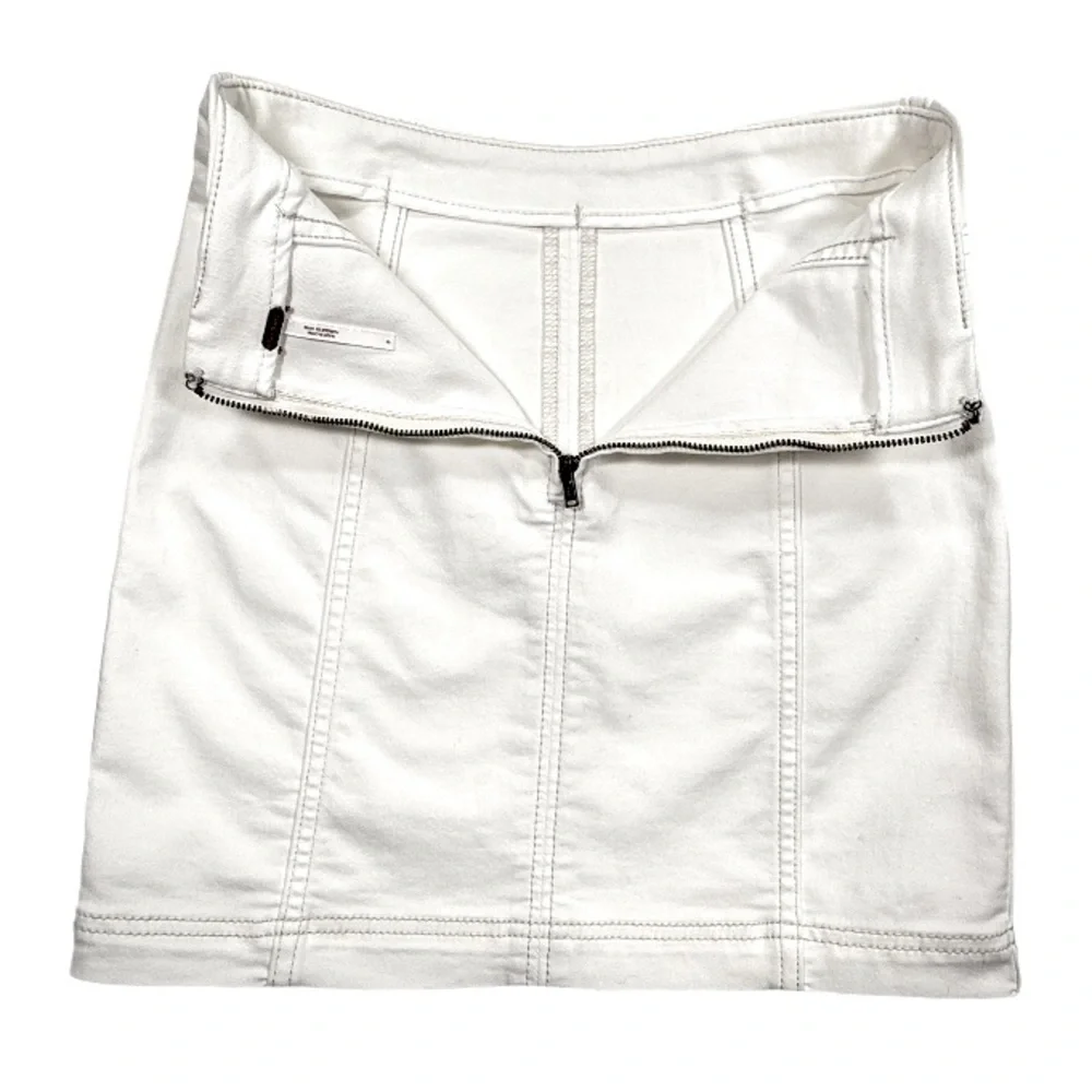 FREE PEOPLE | Modern Femme White Denim Mini Skirt Summer Beach Vacation Resort